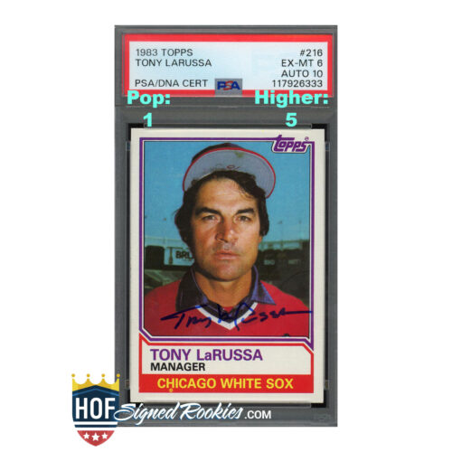 1983 Topps #216 Tony LaRussa PSA 6 Auto 10