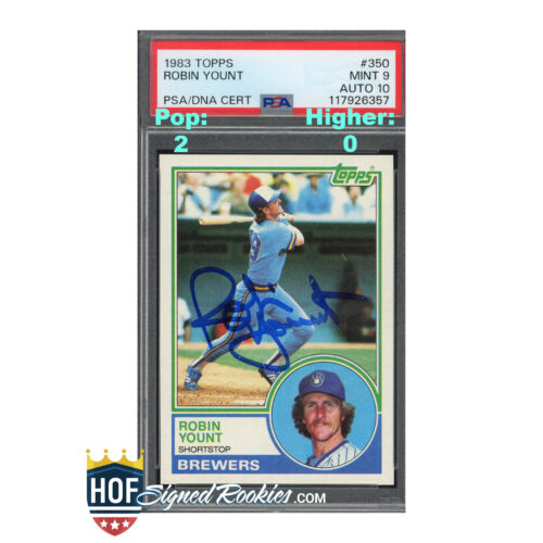1983 Topps #350 Robin Yount PSA 9 Auto 10