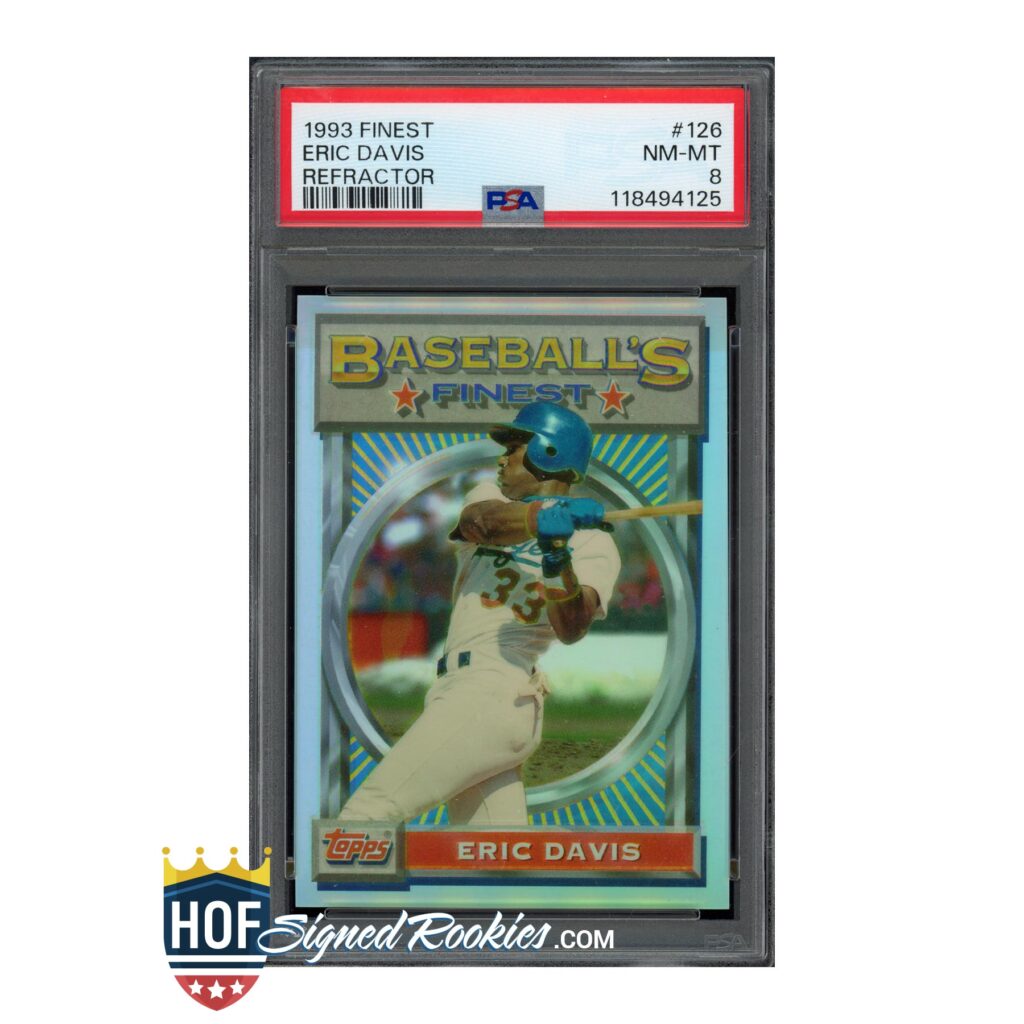 1993 Finest Refractor #126 Eric Davis PSA 8