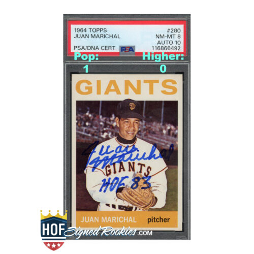 1964 Topps #280 Juan Marichal PSA 8 Auto 10