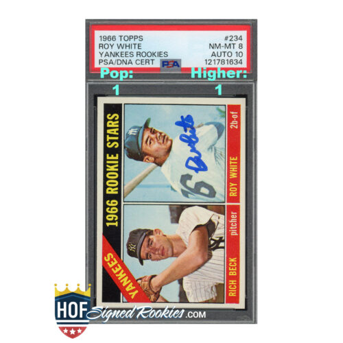 1966 Topps #234 Roy White PSA 8 Auto 10