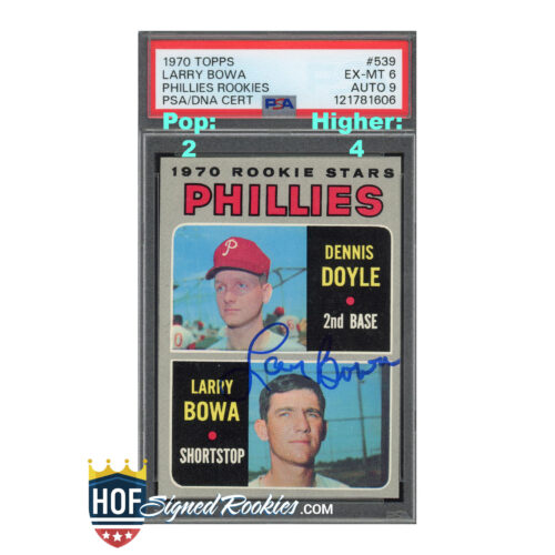 1970 Topps #539 Larry Bowa PSA 6 Auto 9