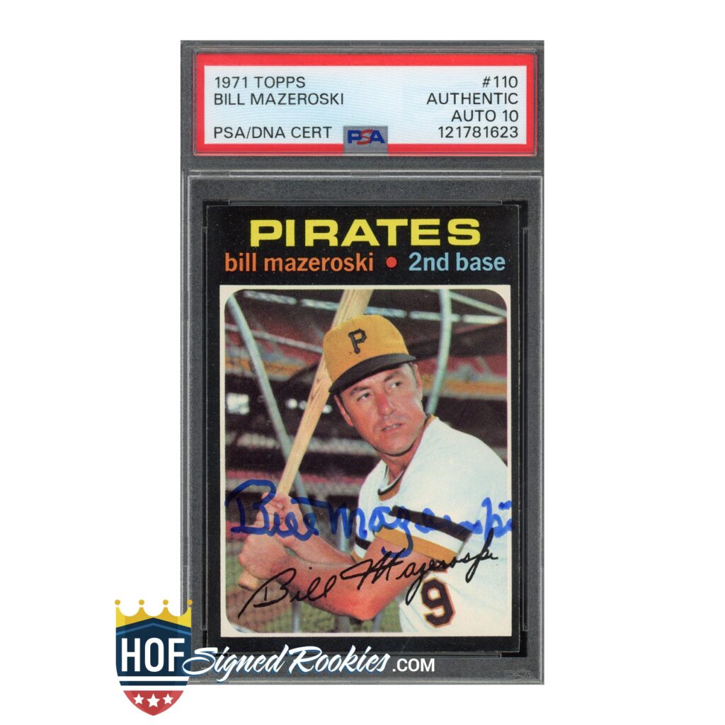 1971 Topps #110 Bill Mazeroski PSA Auth Auto 10