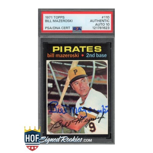 1971 Topps #110 Bill Mazeroski PSA Auth Auto 10