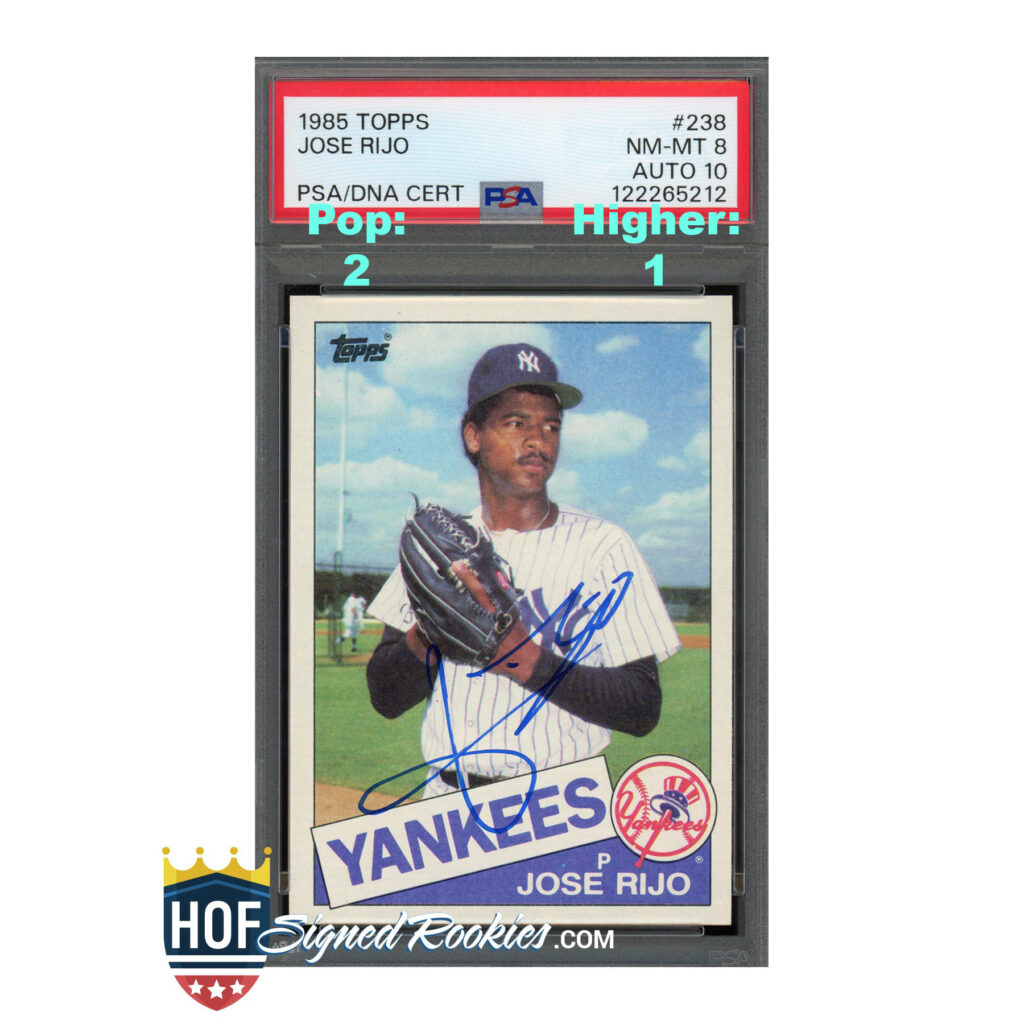 1985 Topps #238 Jose Rijo PSA 8 Auto 10