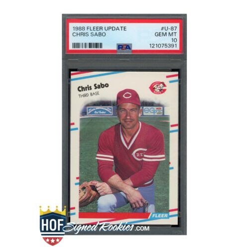 1988 Fleer Update #U-87 Chris Sabo PSA 10