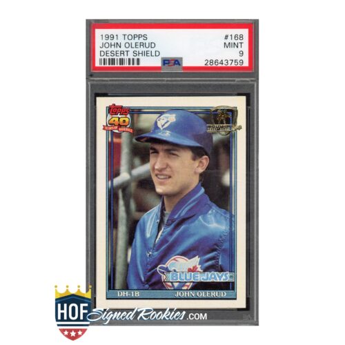 1991 Topps Desert Shield #168 John Olerud PSA 9