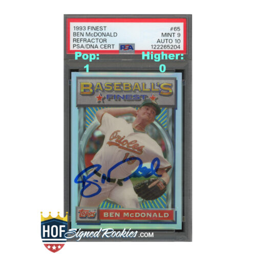 1993 Finest Refractor #65 Ben McDonald PSA 9 Auto 10