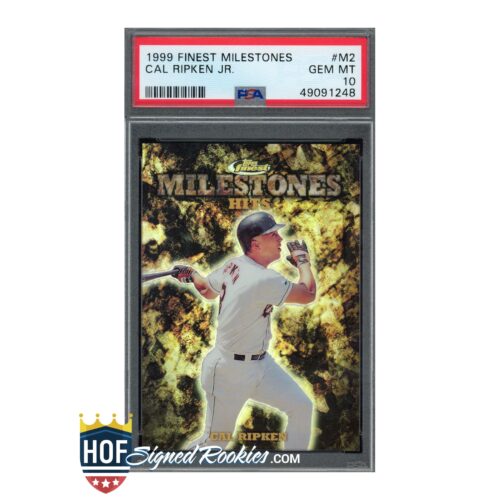 1999 Finest Milestones #M2 Cal Ripken PSA 10