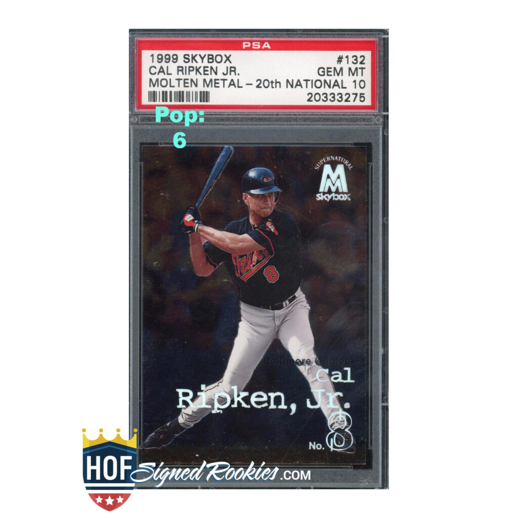 1999 Skybox Molten Metal 20th National #132 Cal Ripken PSA 10