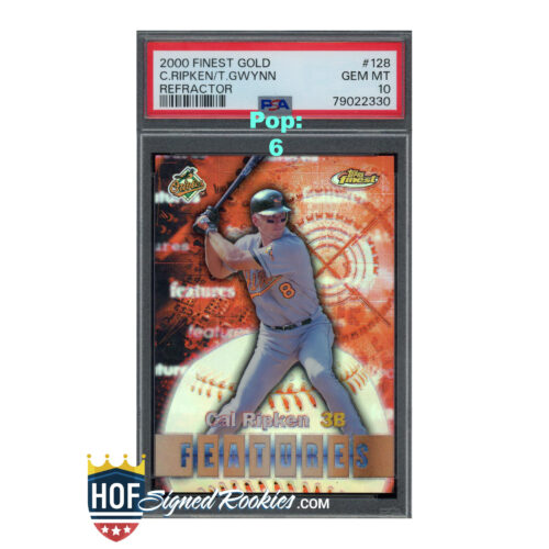 2000 Finest #128 Gold Refractor Cal Ripken Tony Gwynn PSA 10