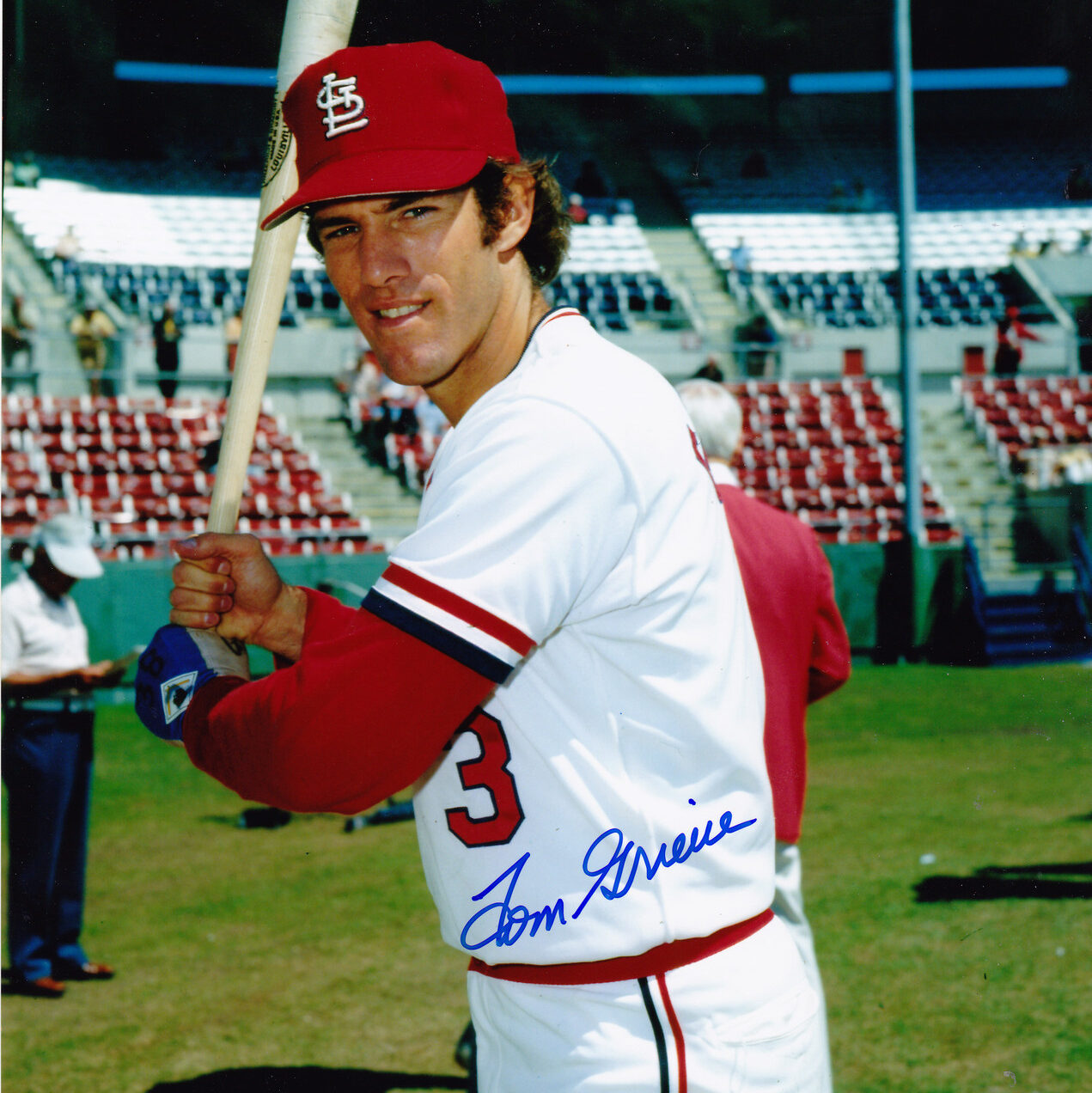 Tom Grieve mets rangers cardinals signed signature auto autograph