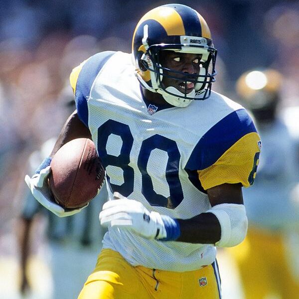 Isaac bruce rams hof signed signing auto autograph signature