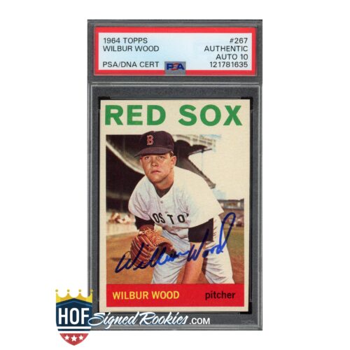 1964 Topps #267 Wilbur Wood PSA Auto 10
