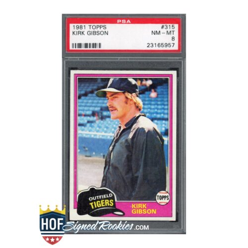 1981 Topps #315 Kirk Gibson PSA 8