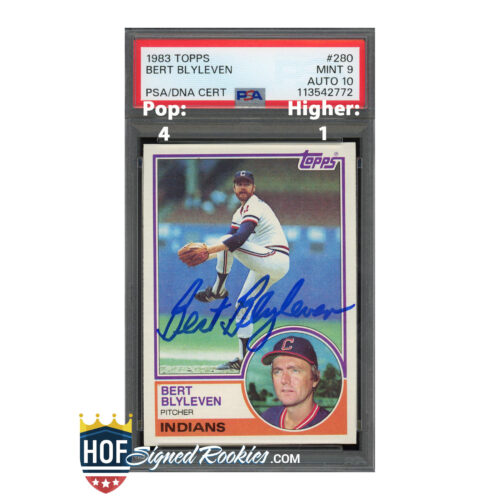 1983 Topps #280 Bert Blyleven PSA 9 Auto 10