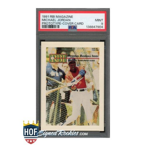 1991 RBI Magazine Michael Jordan Prototype Cover Card PSA 9