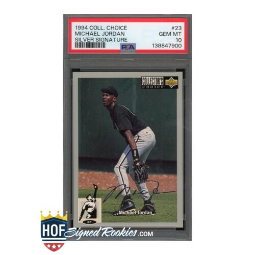 1994 Collector's Choice #23 Michael Jordan Silver Signature PSA 10
