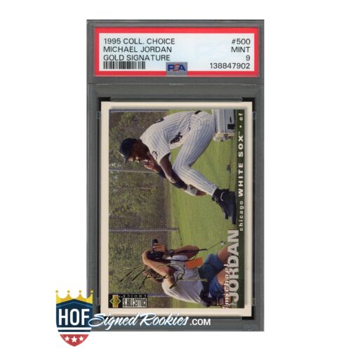 1995 Collector's Choice Michael Jordan #500 Gold Signature PSA 9