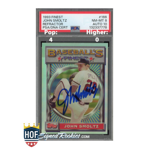 1993 Finest Refractor John Smoltz PSA 8 Auto 10