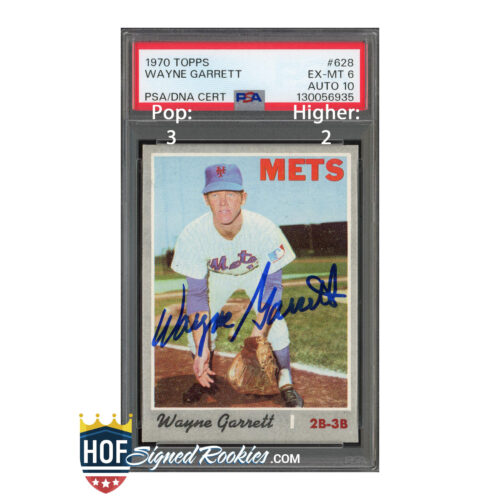 1970 Topps #628 Wayne Garrett PSA 6 Auto 10