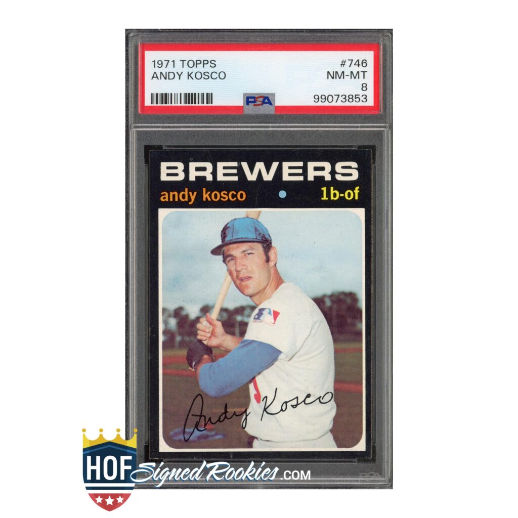 1971 Topps #746 Andy Kosco PSA 8