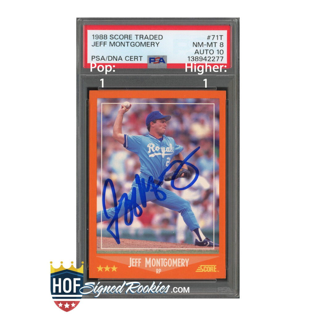 1988 Fleer Update Glossy #U-32 Jeff Montgomery PSA 8 Auto 10