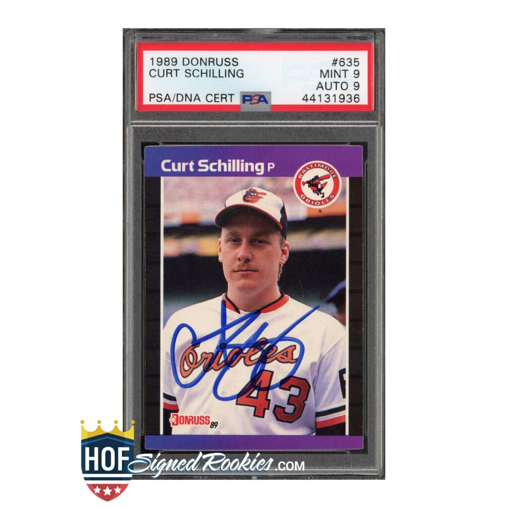 1989 Donruss #635 Curt Schilling PSA 9 Auto 9