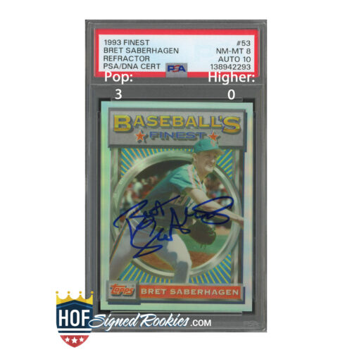 1993 Finest Refactor #53 Bret Saberhagen PSA 8 Auto 10