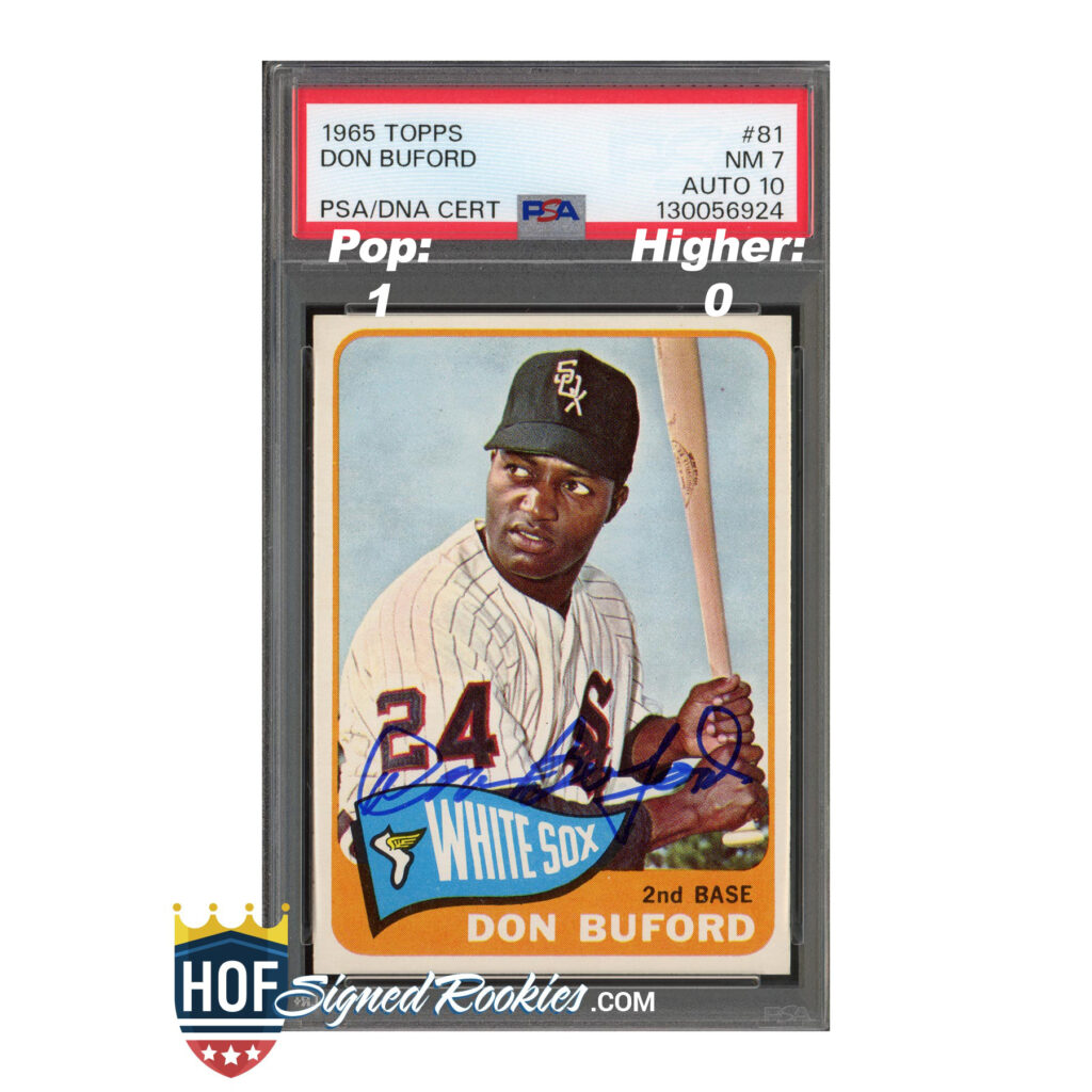 1965 Topps #81 Don Buford PSA 7 Auto 10