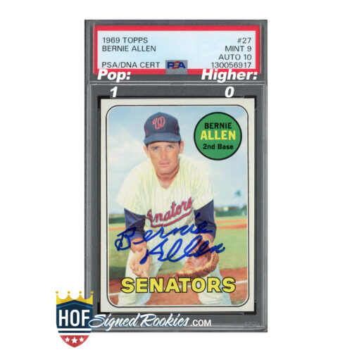 1969 Topps #27 Bernie Allen PSA 9 Auto 10