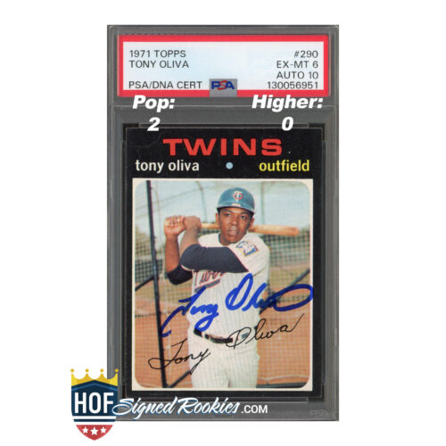 1971 Topps #290 Tony Oliva PSA 6 Auto 10