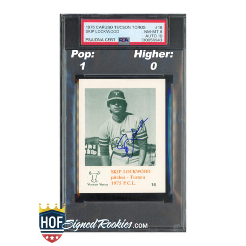 1975 Caruso Tuscon Toros Skip Lockwood PSA 8 Auto 10