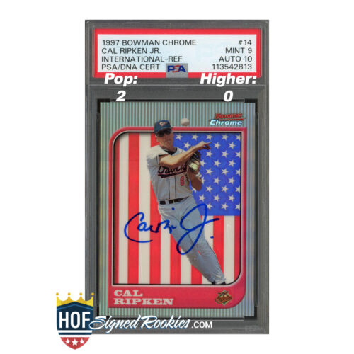 1997 Cal Ripken Bowman Chrome International Refractor PSA 9 Auto 10