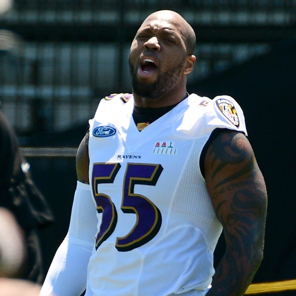 terrell suggs nfl ravens signed signing signature auto autograph