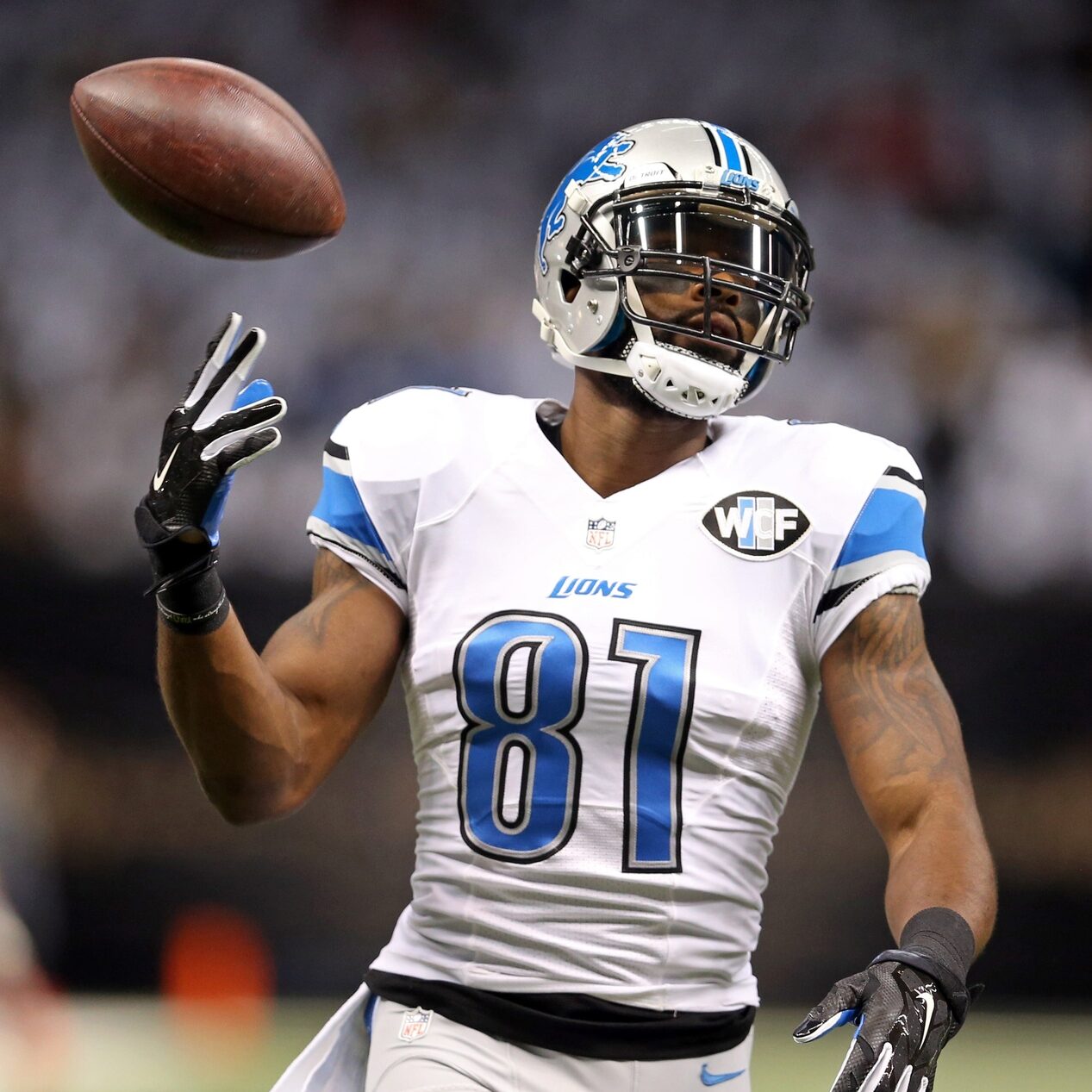 Calvin Johnson Detroit lions hof signed signing signature auto autograph