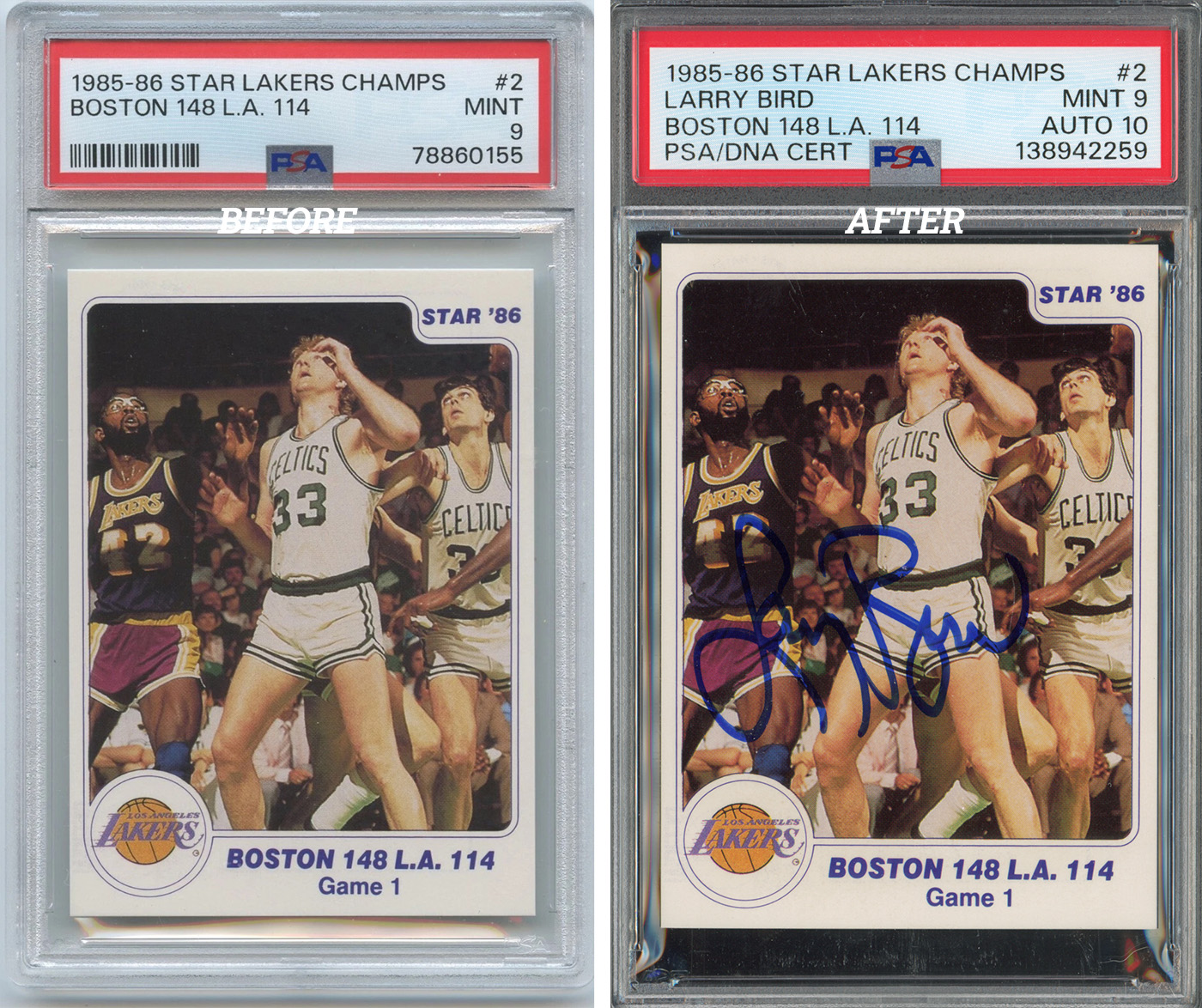 1985-86 Star Larry Bird PSA 9 Auto 10 1985-86 Star Larry Bird PSA 9 Auto 10