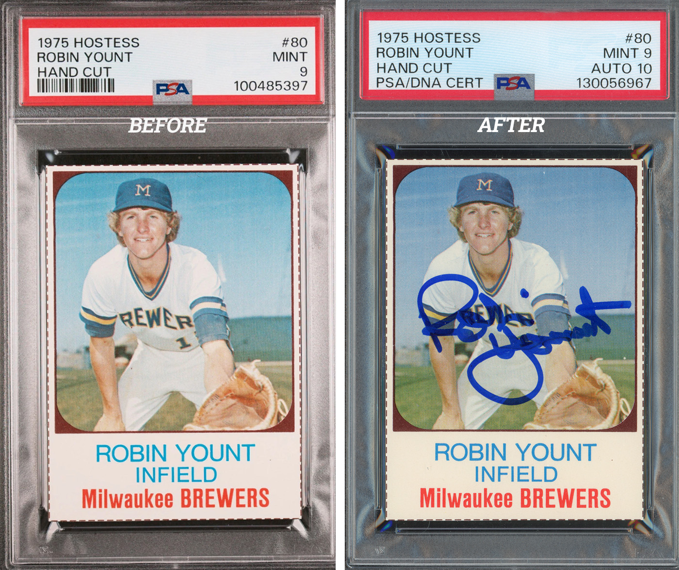 1975 Hostess Robin Yount PSA 9 Auto 10 1975 Hostess Robin Yount PSA 9 Auto 10
